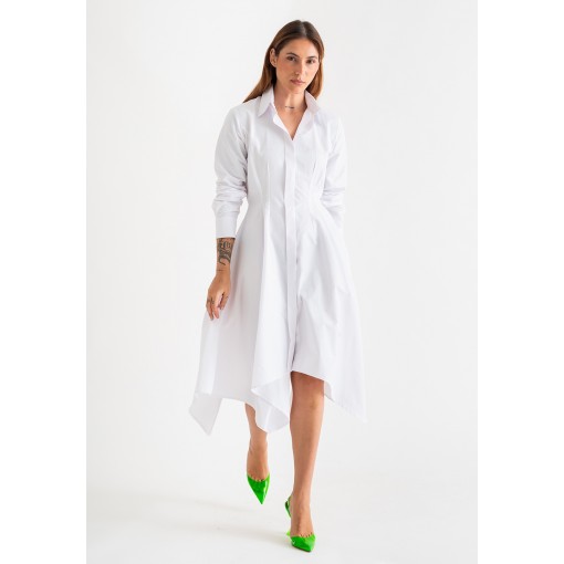white asymmetric shirt dress Occasion_Cocktail crafted from a soft strapless bras for backless Color:M-Wine Red