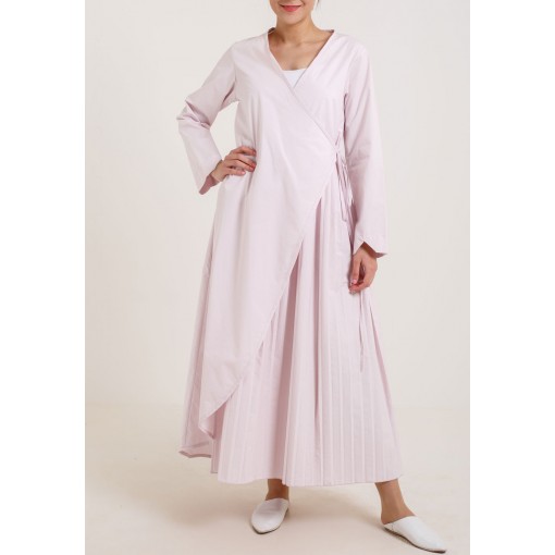 pink pleated wrap dress ASOS DESIGN Curve cape detail pleated maxi dress in rose pink