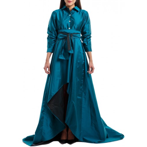 Camille Green High-Low Dress