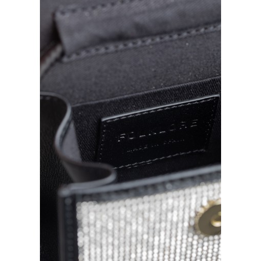 Mini Loop Bag In Black With Diamonds