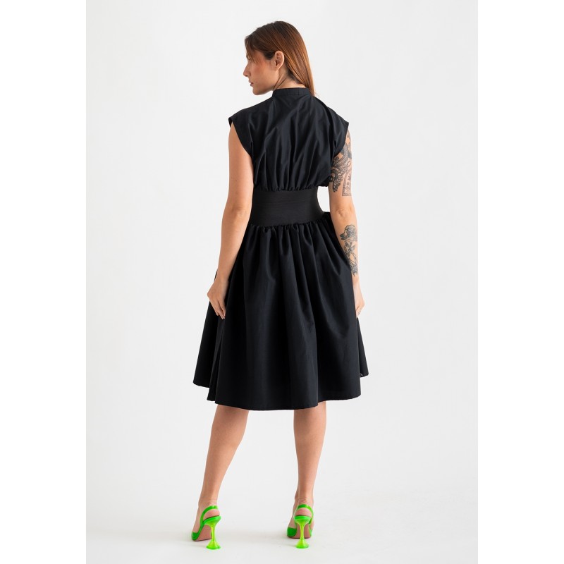 Black Corset Waisted Dress