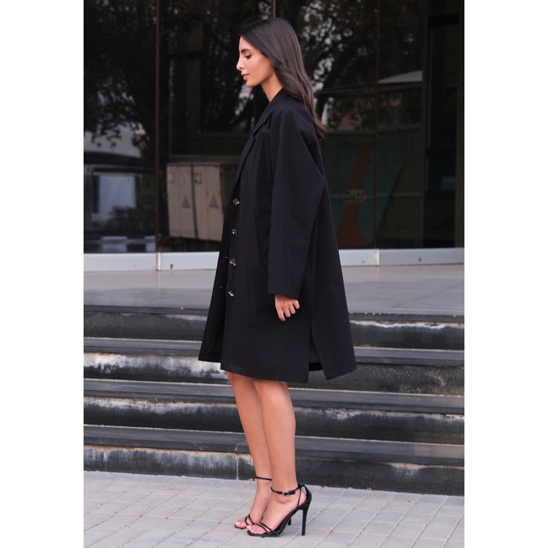 black sequin dress long sleeve Black Sequins Gold Zipper Long Sleeve Dress main image 1