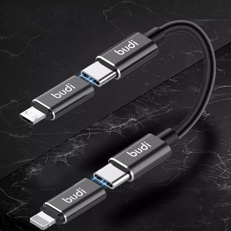 Budi 6 in 1 Multi-Functional USB Cables Box with SIM Card Accessories ...