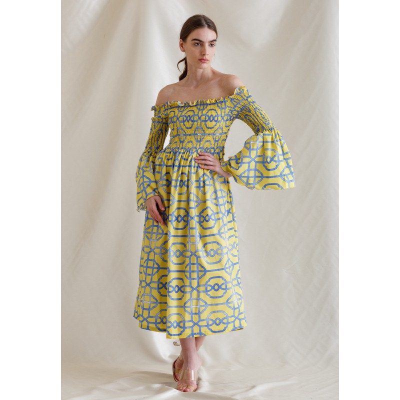 Elastic Waist Off Shoulder Dress