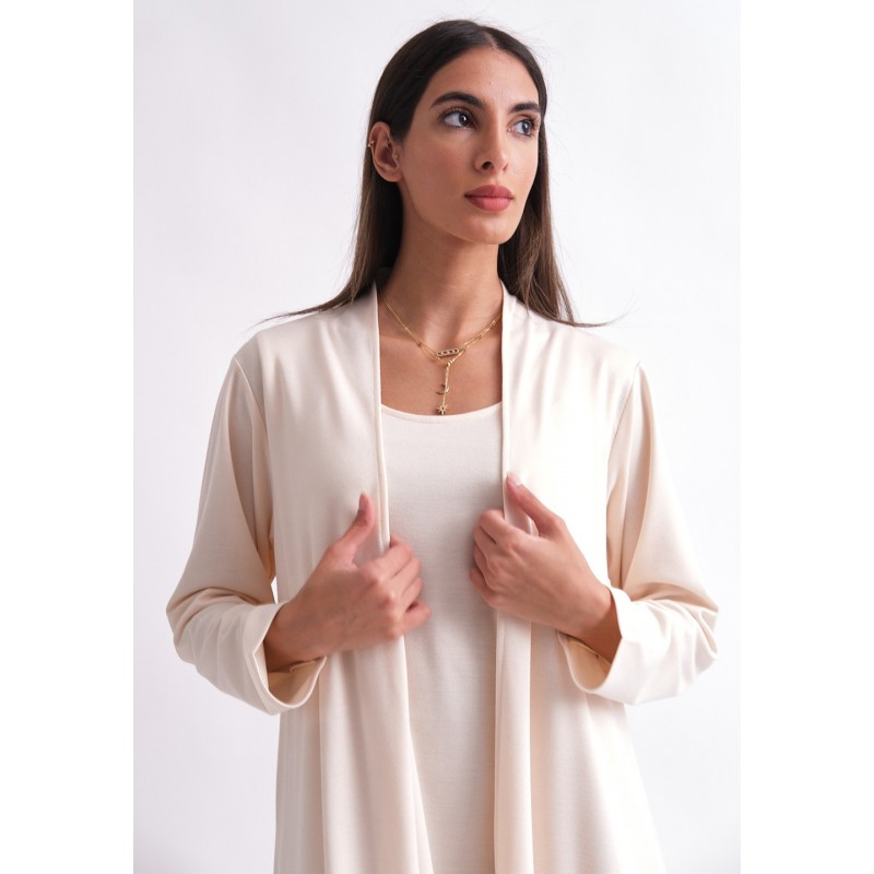 cream cardigan for dress The Jade Tie-Front Cardigan