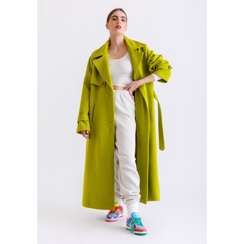 Lime Green Oversized Coat