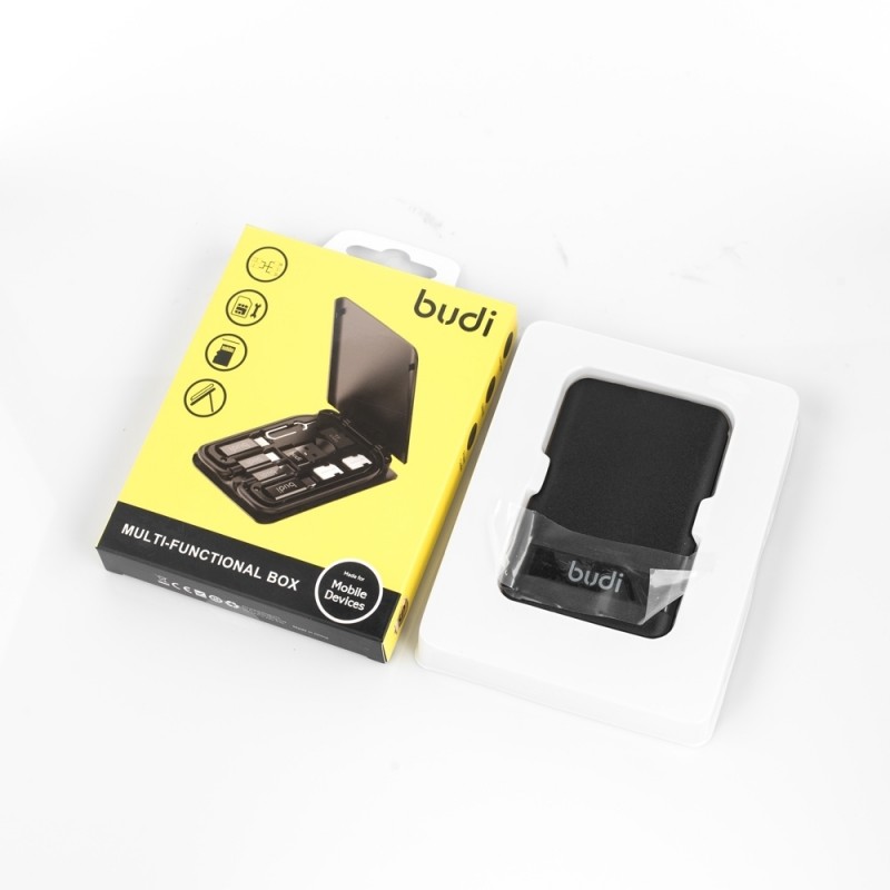 Budi 6 in 1 MultiFunctional USB Cables Box with SIM Card Accessories