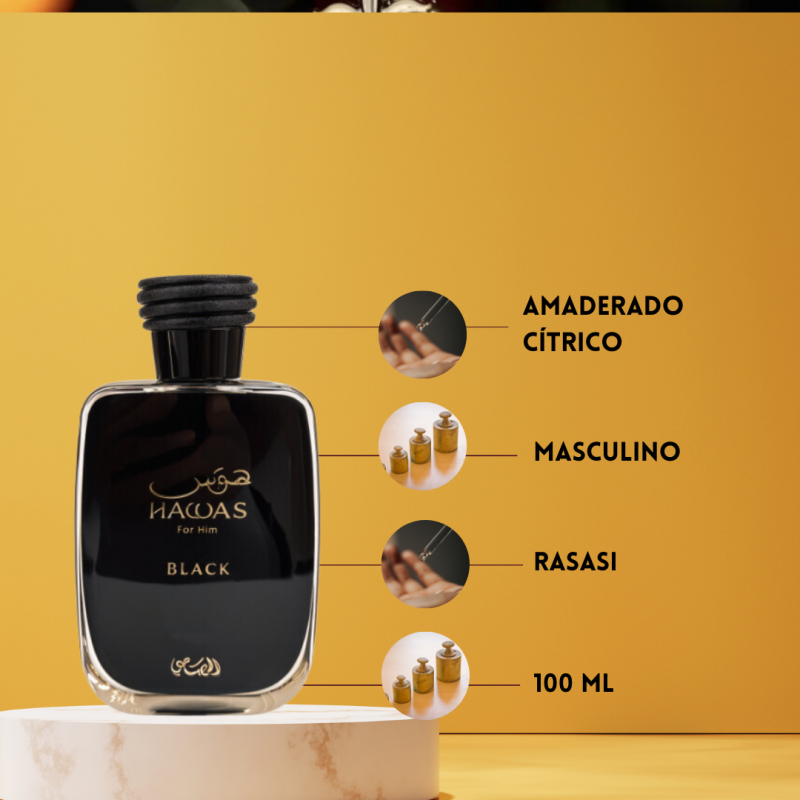 Rasasi Hawas Black EDP For Him 100ML