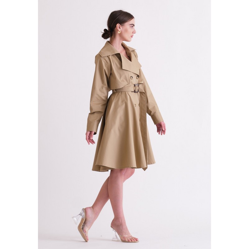 ジャケット・アウター sheer dress trench coat - beige BEIGE TRENCH JACKET | Vassia Kostara