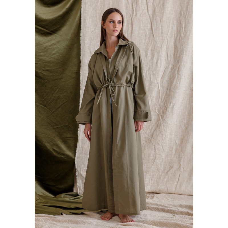 トップス hooded short vest - olive / pilot twill hooded short vest - olive / pilot twill