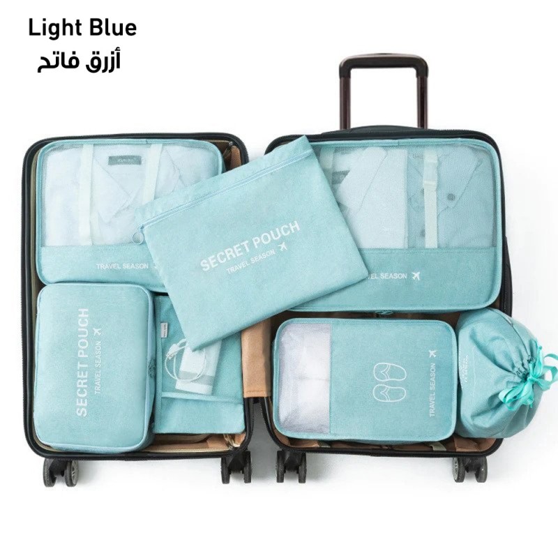 Set Travel Packing Cubes Lightweight Foldable Luggage Organizers