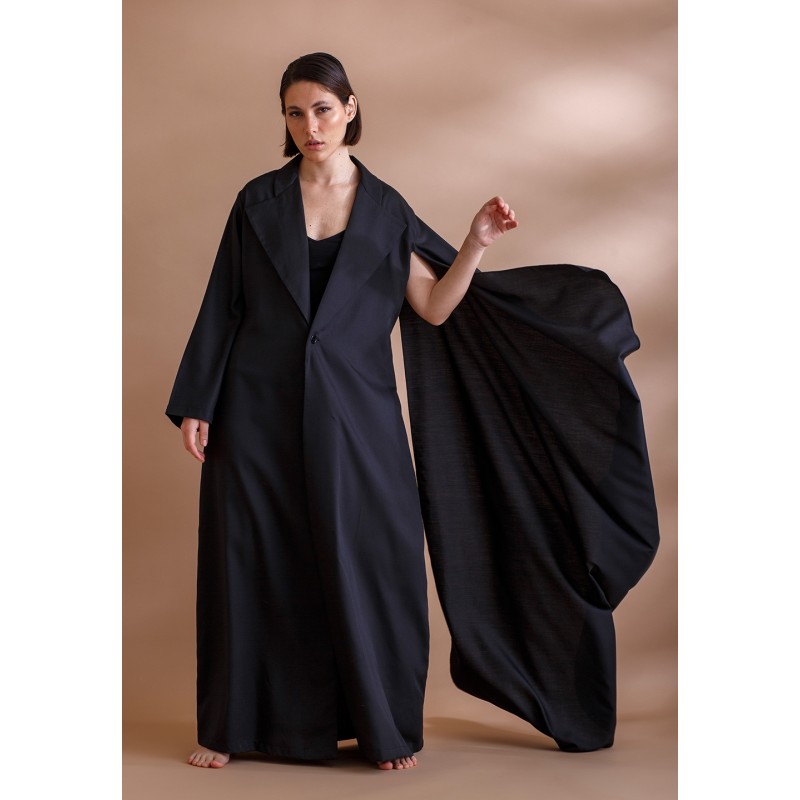 Black One Sleeve Blazer Dress