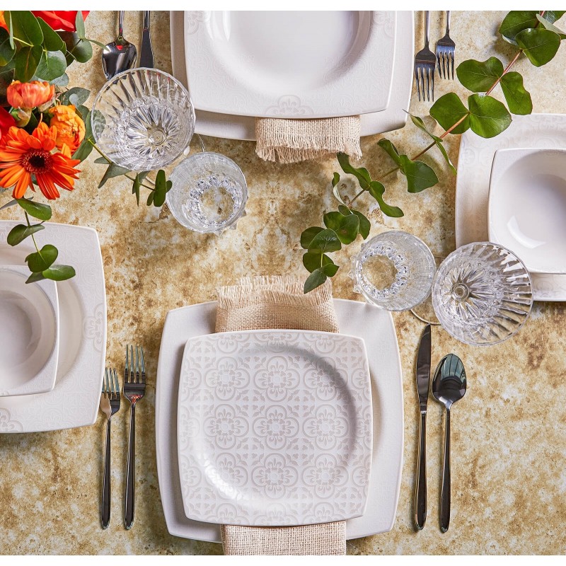 Karaca Porcelain Royal Lace Dinnerware Set 24 Pieces