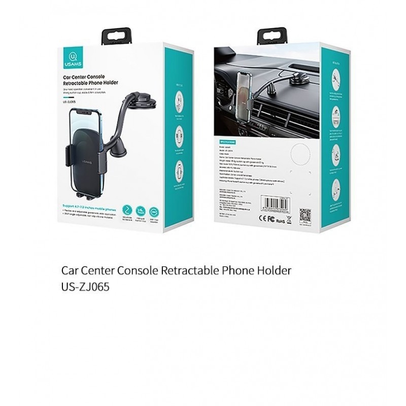 USAMS Car Center Console Retractable Phone Holder