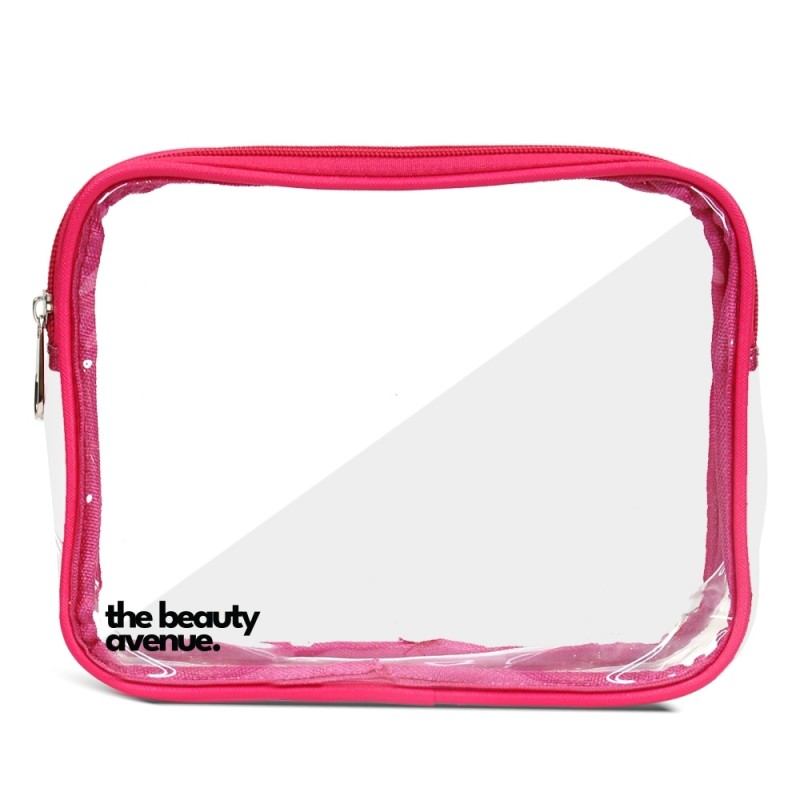 Pink Transparent Cosmetic Bag By The Beauty Avenue