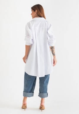High & low White Shirt 