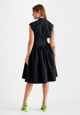 Black Corset Waisted Dress 