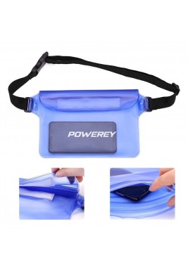 Blue 22 cm Waterproof Belt Pouch