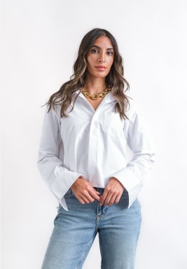 Ruffled Back Shirt