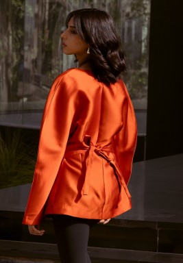Brick Orange Structured Blazer