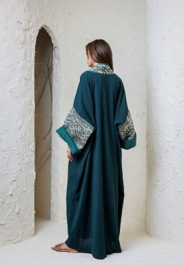 Green Calligraphy Kaftan