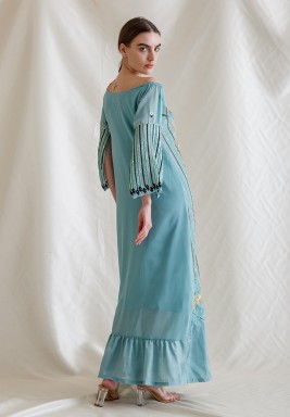 Palms Mint Green Off-Shoulder Dress