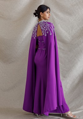 Purple Dress with Cape