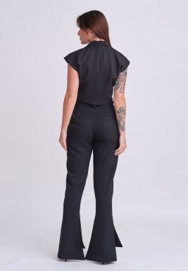 Black Asymmetric Vest