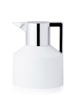 White & Shiny Silver Geo Jug 
