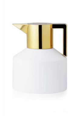 White & Shiny Gold Geo Jug 