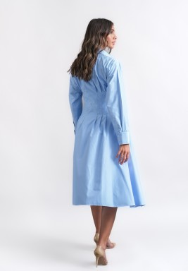 Summer Baby Blue Midi Dress