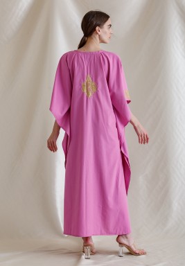 Purple Embroidered Kaftan