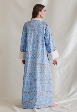 Blue Embellished Kaftan