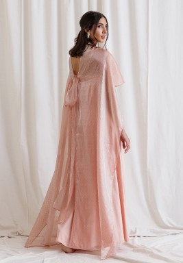 Peach Organza Kaftan 