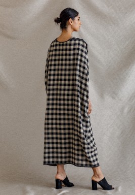 Black & Beige Aja Dress 