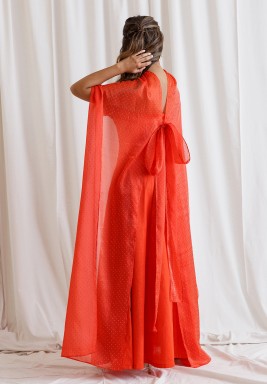 Orange Organza Kaftan