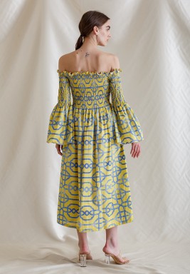 Elastic Waist Off Shoulder Dress