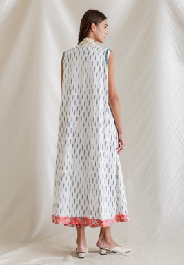 Multiple colors Printed Sleeveless Tulip Kaftan Set