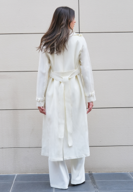 Cream Cotton Trench 