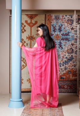 Fushcia Tulle Bisht Set