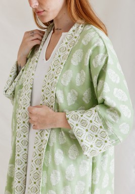 Multiple Colors Reversible Bisht and Dress Set