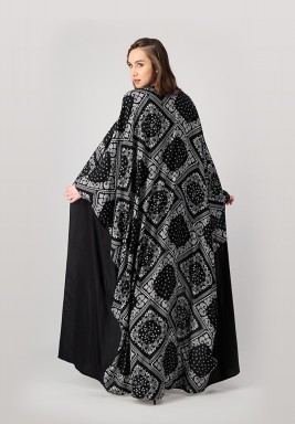 Black Printed Maxi Kaftan