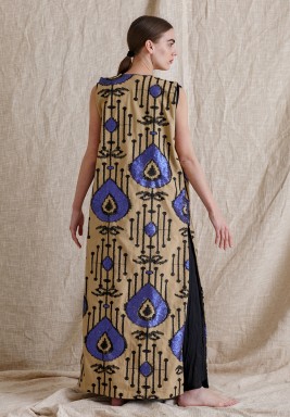 Modern Camel Vest With Waist Belt 