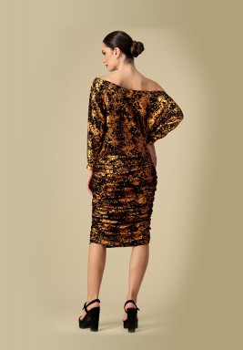 Splash Copper Velvet Dress