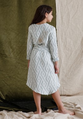 Green Bo Printed Dress 