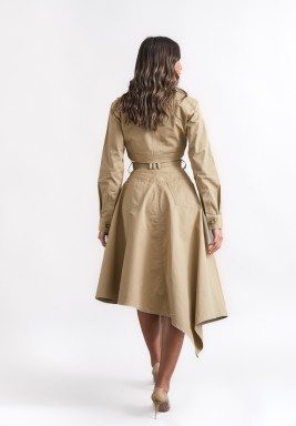 Asymmetric Beige Skirt