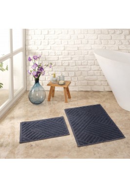 Karaca Home Kelly Line Indigo Mat Set - 2 Pieces
