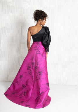 Jacquard Printed Statement Tail Pants