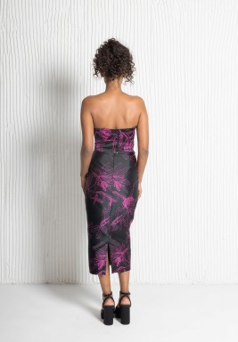 Super Pink Jacquard Printed Corset
