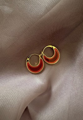 Gold Carnelian Earrings